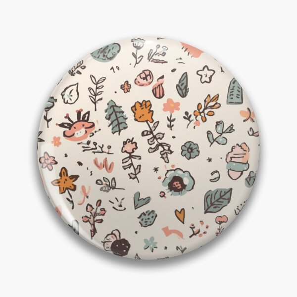 Item preview, Minimal Botanical Doodle Pattern – Delicate Wildflower Sketch Design designed and sold by My Gluten Free Life UK.