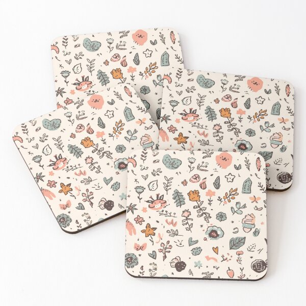 Item preview, Minimal Botanical Doodle Pattern – Delicate Wildflower Sketch Design designed and sold by My Gluten Free Life UK.