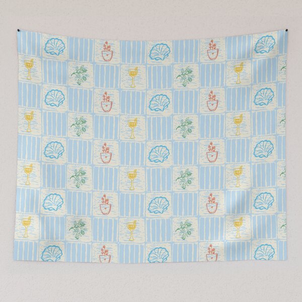 Item preview, Amalfi style seamless pattern designed and sold by OM-lova.