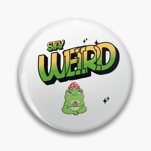 Item preview, Stay Weird Frog — Cute Kawaii frog with mushroom hat for outsiders designed and sold by BoosterShop.