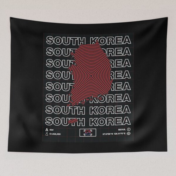 Item preview, Mapa minimalista de Corea del Sur designed and sold by Atlas-Array.