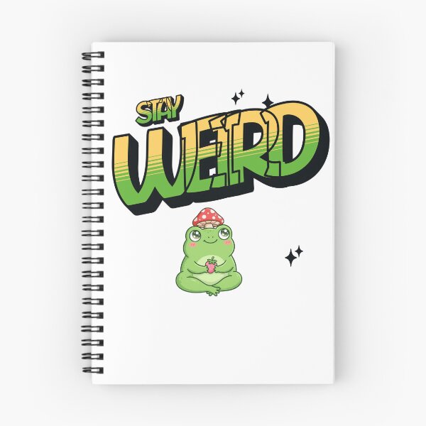 Item preview, Stay Weird Frog — Cute Kawaii frog with mushroom hat for outsiders designed and sold by BoosterShop.