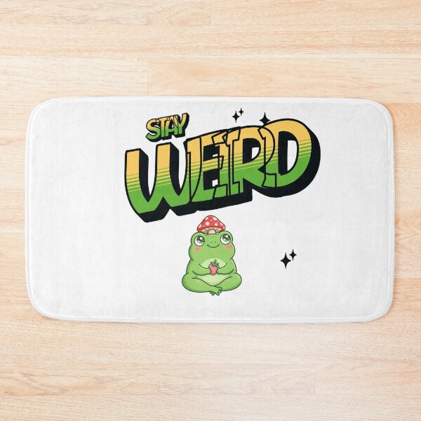 Item preview, Stay Weird Frog — Cute Kawaii frog with mushroom hat for outsiders designed and sold by BoosterShop.