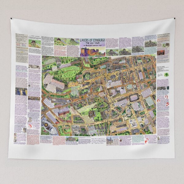 Item preview, Tapestry: Layers of Edinburgh - an illustrated historical map designed and sold by eleanormharris.