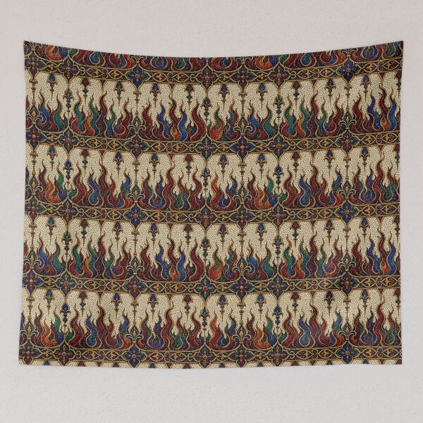 Item preview, Colorful Mosaic Flame Tile & Antique Byzantine Aesthetic Pattern designed and sold by cabuks.