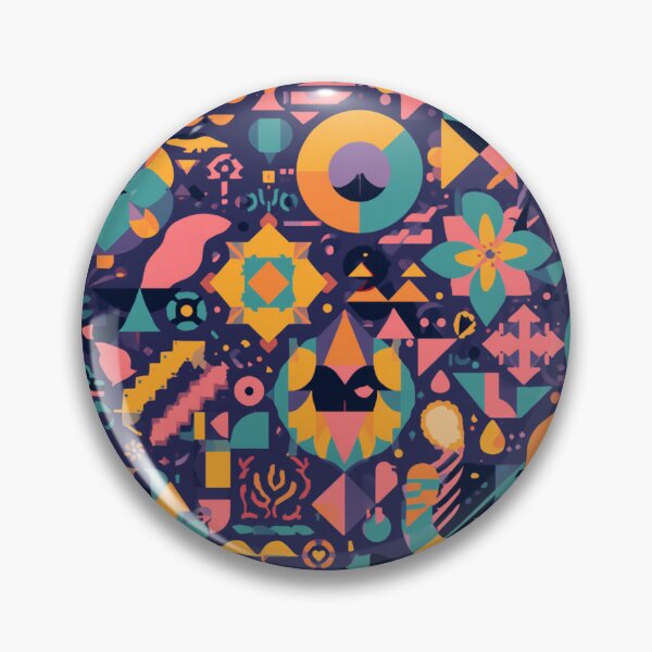 Item preview, Modern Geometric Abstract Pattern – Retro Colour Block Design designed and sold by My Gluten Free Life UK.