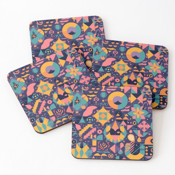 Item preview, Modern Geometric Abstract Pattern – Retro Colour Block Design designed and sold by My Gluten Free Life UK.