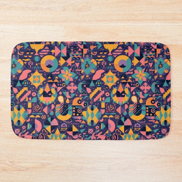Item preview, Modern Geometric Abstract Pattern – Retro Colour Block Design designed and sold by My Gluten Free Life UK.