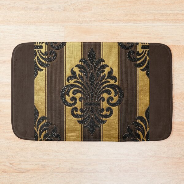 Item preview, Striped Brown & Gold Faux Texture Damask designed and sold by DesignsByPrnces.