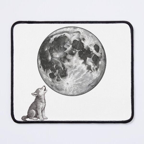 Item preview, Dog Wolf and Moon Illustration - Noah Kahan Inspired designed and sold by secondcityshore.