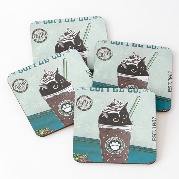 Item preview, Catpuccino Coffee Poster designed and sold by Arnulfo R  Davis.