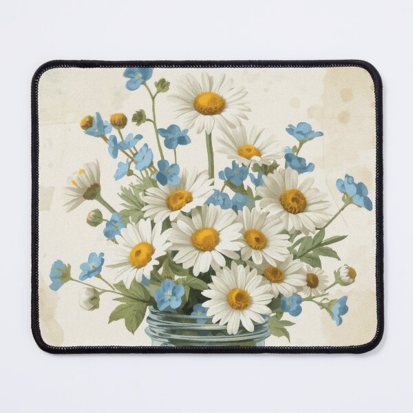 Item preview, Daisy flowers in glass jar cottagecore style designed and sold by olenapetol.