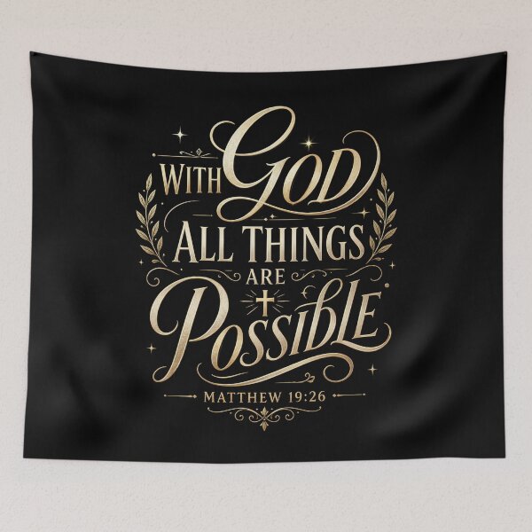 Item preview, With God All Things Are Possible - bible verse designed and sold by ChristianLife.