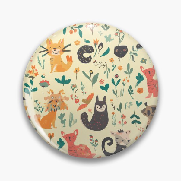 Item preview, Cute Woodland Animal Pattern – Whimsical Forest Friends & Wildflowers designed and sold by My Gluten Free Life UK.