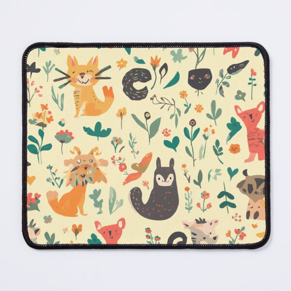 Item preview, Cute Woodland Animal Pattern – Whimsical Forest Friends & Wildflowers designed and sold by My Gluten Free Life UK.