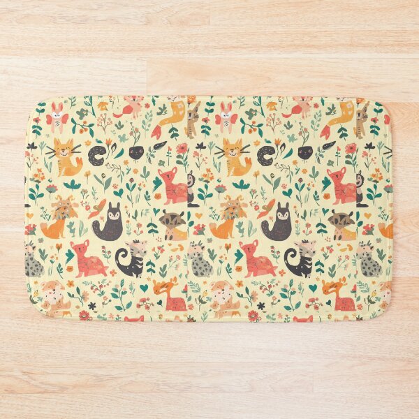 Item preview, Cute Woodland Animal Pattern – Whimsical Forest Friends & Wildflowers designed and sold by My Gluten Free Life UK.