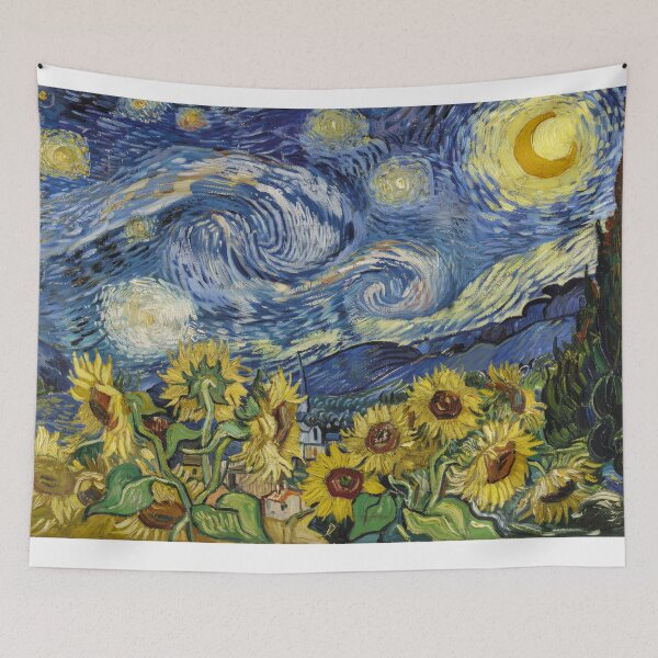Item preview, Sunflowers and stars a Van Gogh Ode for Life  designed and sold by emilypigou.