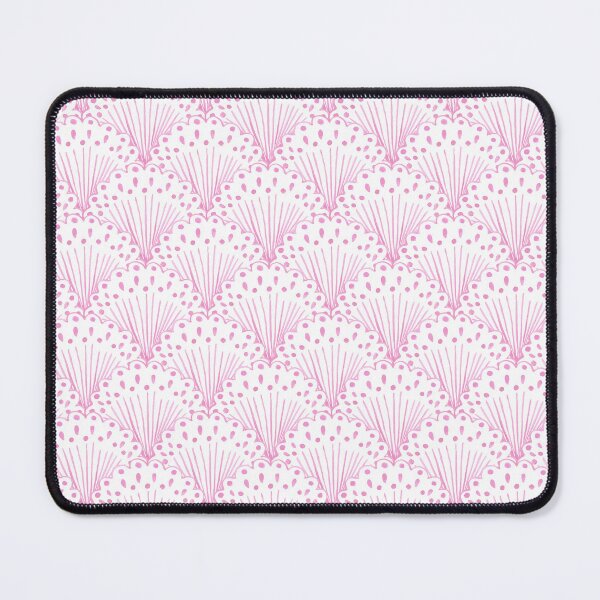Item preview, Pink Scallop Shell Pattern  Coastal Chinoiserie Seaside Repeat Design designed and sold by anigui.