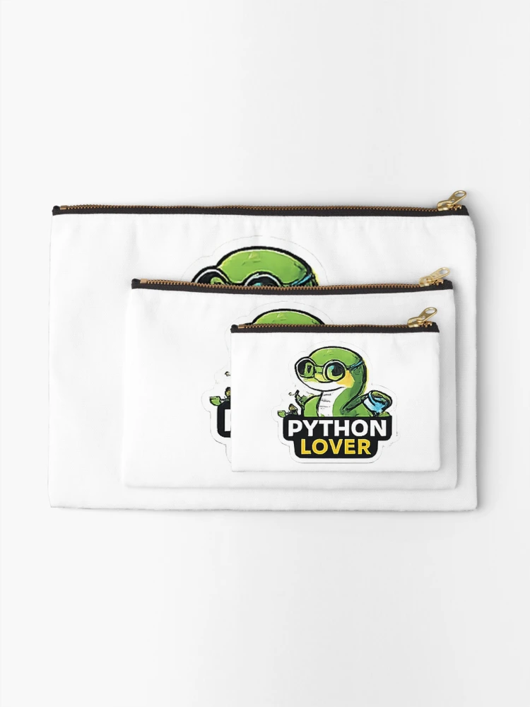 Thumbnail 2 of 4, Zipper Pouch, Python Programmer Stickerp designed and sold by FancyPlus.