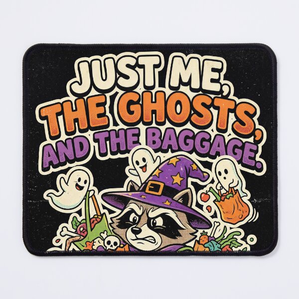 Item preview,  Witch Raccoon Struggling With Cursed Groceries designed and sold by ASTRAL ART LAB.