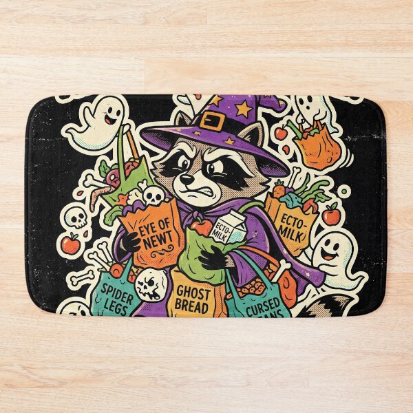 Item preview,  Witch Raccoon Struggling With Cursed Groceries designed and sold by ASTRAL ART LAB.