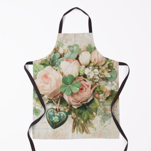 Item preview, Vintage floral bouquet with green heart charm designed and sold by olenapetol.