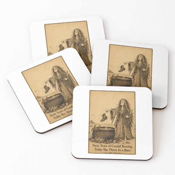 Item preview, Crone Cards — Forty Years of Careful Brewing. Today She Threw In a Boot designed and sold by Kay Mhor Studio.
