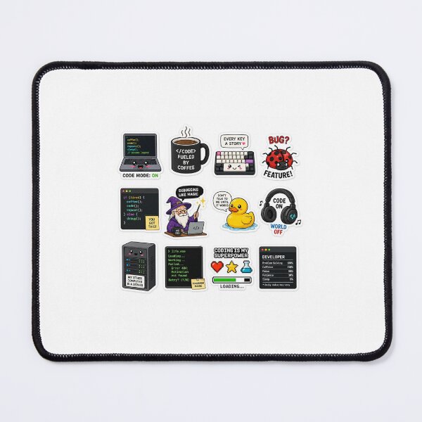 Item preview, Programmer Sticker Pack – Coding Life & Developer Humor designed and sold by FAZ-DESIGNS.
