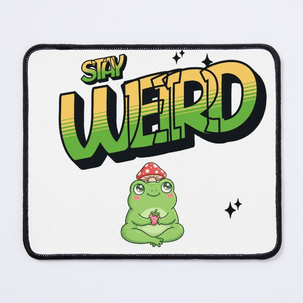 Item preview, Stay Weird Kawaii Frog with Mushroom Hat designed and sold by BoosterShop.