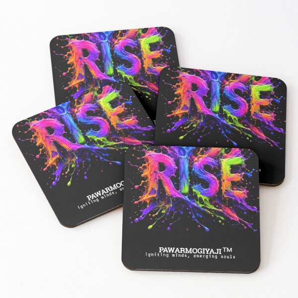 Item preview, RISE: Vibrant 3D Neon Paint Splash Typography Art designed and sold by Pawar1999.