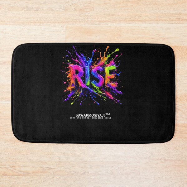 Item preview, RISE: Vibrant 3D Neon Paint Splash Typography Art designed and sold by Pawar1999.