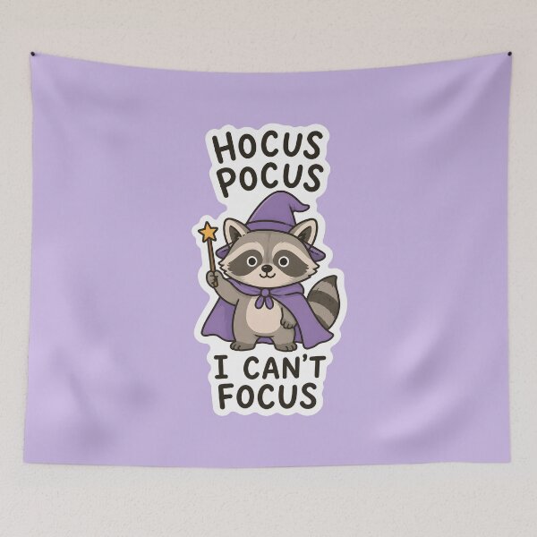 Item preview, Hocus Pocus I Can't Focus - ADHD Raccoon Neurodivergent designed and sold by thecatcouch.