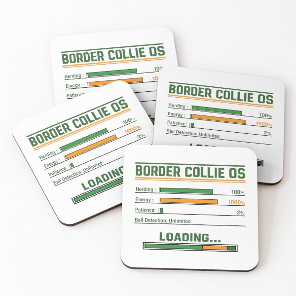 Item preview, Border Collie OS Funny Dog Operating System Stats designed and sold by 88 Design.