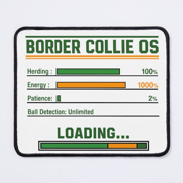 Item preview, Border Collie OS Funny Dog Operating System Stats designed and sold by 88 Design.