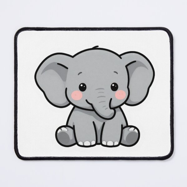 Item preview, Cute Cartoon Baby Elephant Watercolor Art designed and sold by anime355.