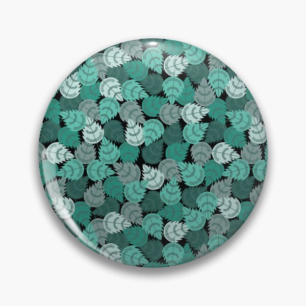 Item preview, Seamless Botanical Pattern of Turquoise Leaves on Black Background designed and sold by PowerAntShop.