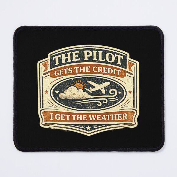 Item preview, The Pilot Gets The Credit I Get The Weather Flight Dispatcher Vintage Design designed and sold by Rudinho102.