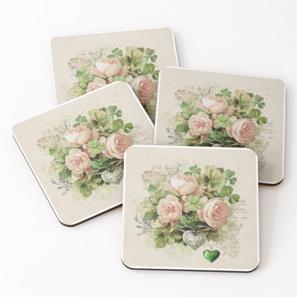 Item preview, Clover and roses shabby chic floral bouquet designed and sold by olenapetol.