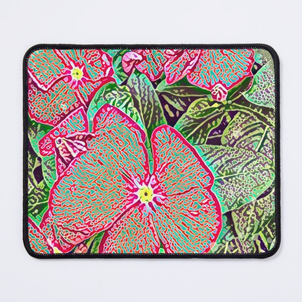 Item preview, Psychedelic Red Periwinkle Flower Digital Painting Art designed and sold by BalkanBloom.