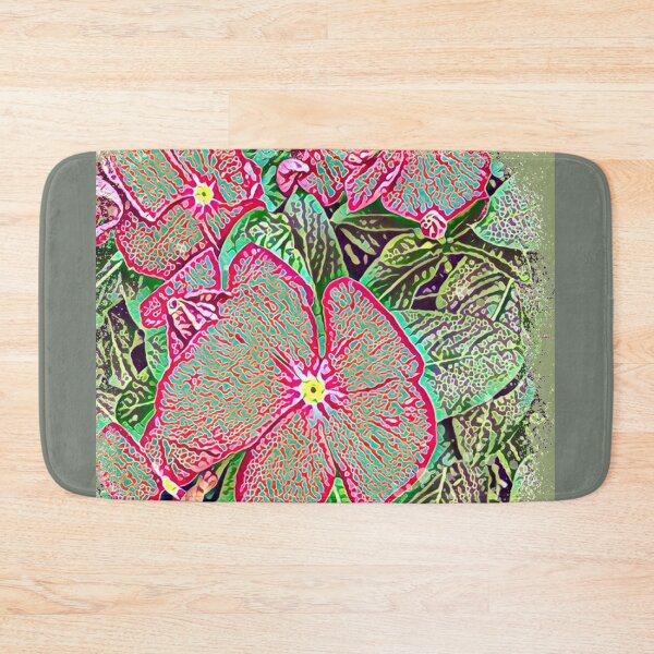 Item preview, Psychedelic Red Periwinkle Flower Digital Painting Art designed and sold by BalkanBloom.