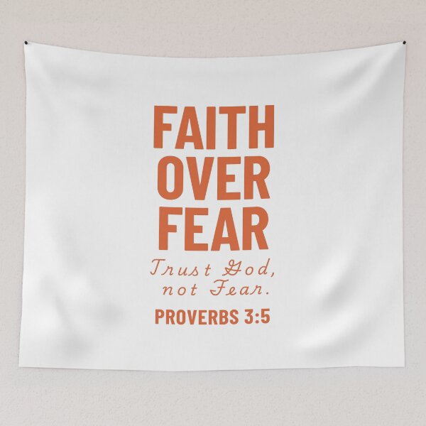 Item preview, Faith Over Fear | Christian Inspirational Typography | Trust God Not Fear Design designed and sold by For His  Glory.