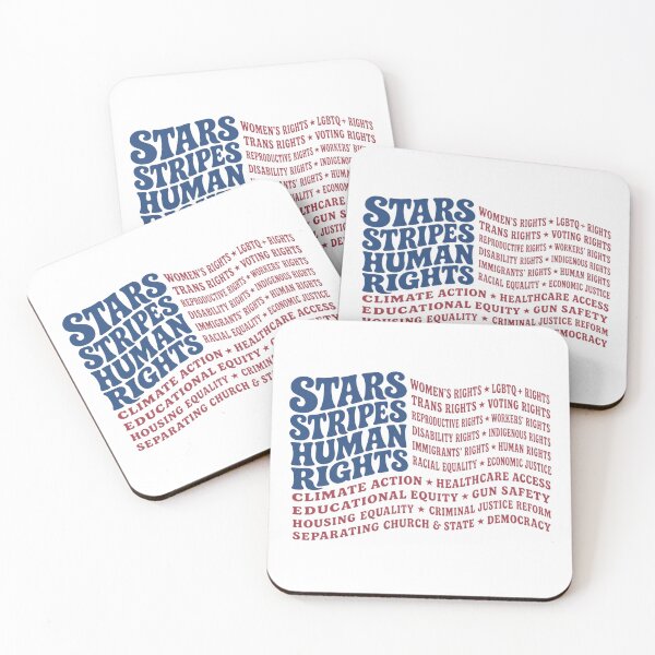 Item preview, Stars and Stripes and Human Rights USA Flag, Subtle Anti Trump, Political, Pro immigration, Anti ICE designed and sold by toongstudio.