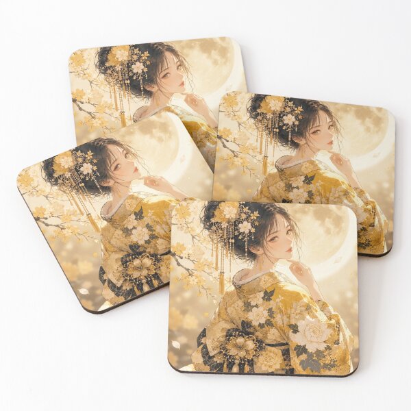 Item preview, Yellow Kimono Lady designed and sold by Japanese Vibes.