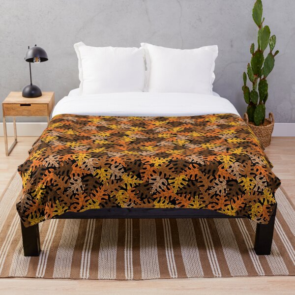 Item preview, Seamless Autumn Pattern of Orange and Brown Tropical Leaves designed and sold by PowerAntShop.