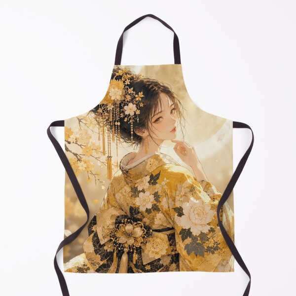 Item preview, Yellow Kimono Lady designed and sold by Japanese Vibes.