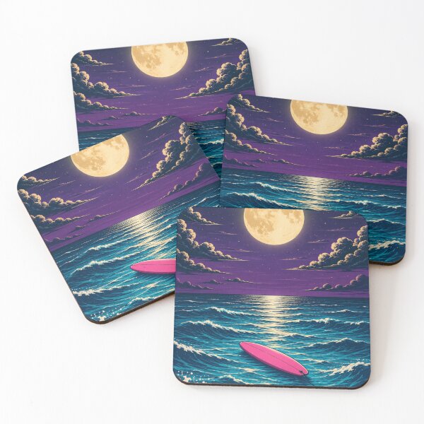 Item preview, moonlit surfboard designed and sold by MaldivesPalette.