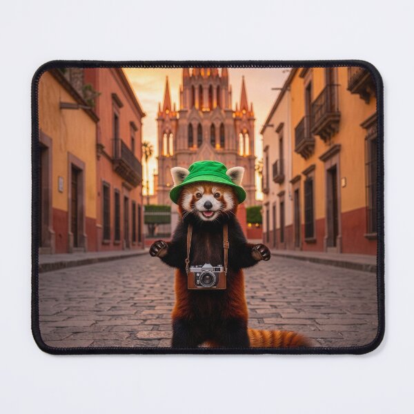 Item preview, Red Panda Visits San Miguel de Allende, Mexico designed and sold by Tridentulus.