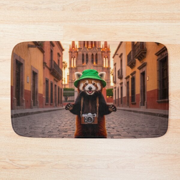 Item preview, Red Panda Visits San Miguel de Allende, Mexico designed and sold by Tridentulus.