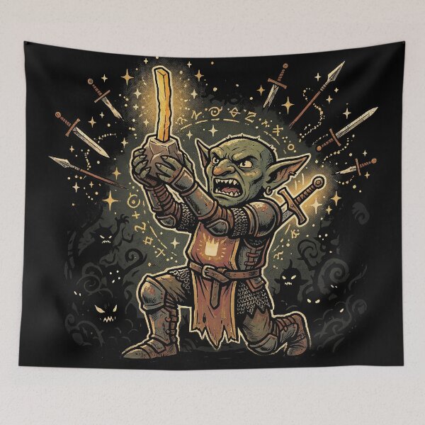 Item preview,  Goblin Knight Protecting a Sacred French Fry designed and sold by ASTRAL ART LAB.