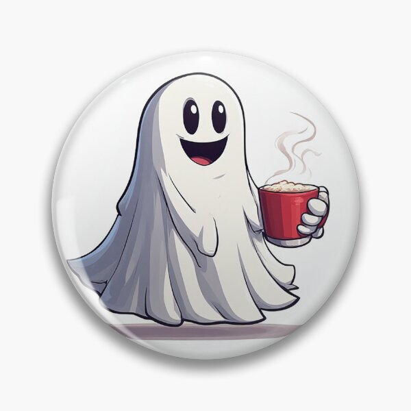 Item preview, Coffee Loving Ghost Ready For The Day designed and sold by Cute Animals And Royal Art.